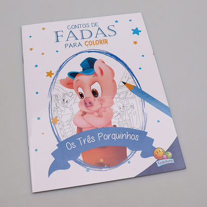Contos de Fadas Para Colorir: Os Três Porquinhos | TodoLivro