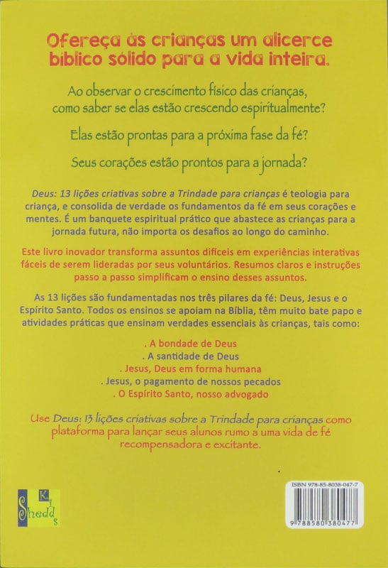 Deus 13 Lições Criativas Sobre a Trindade Para Crianças
