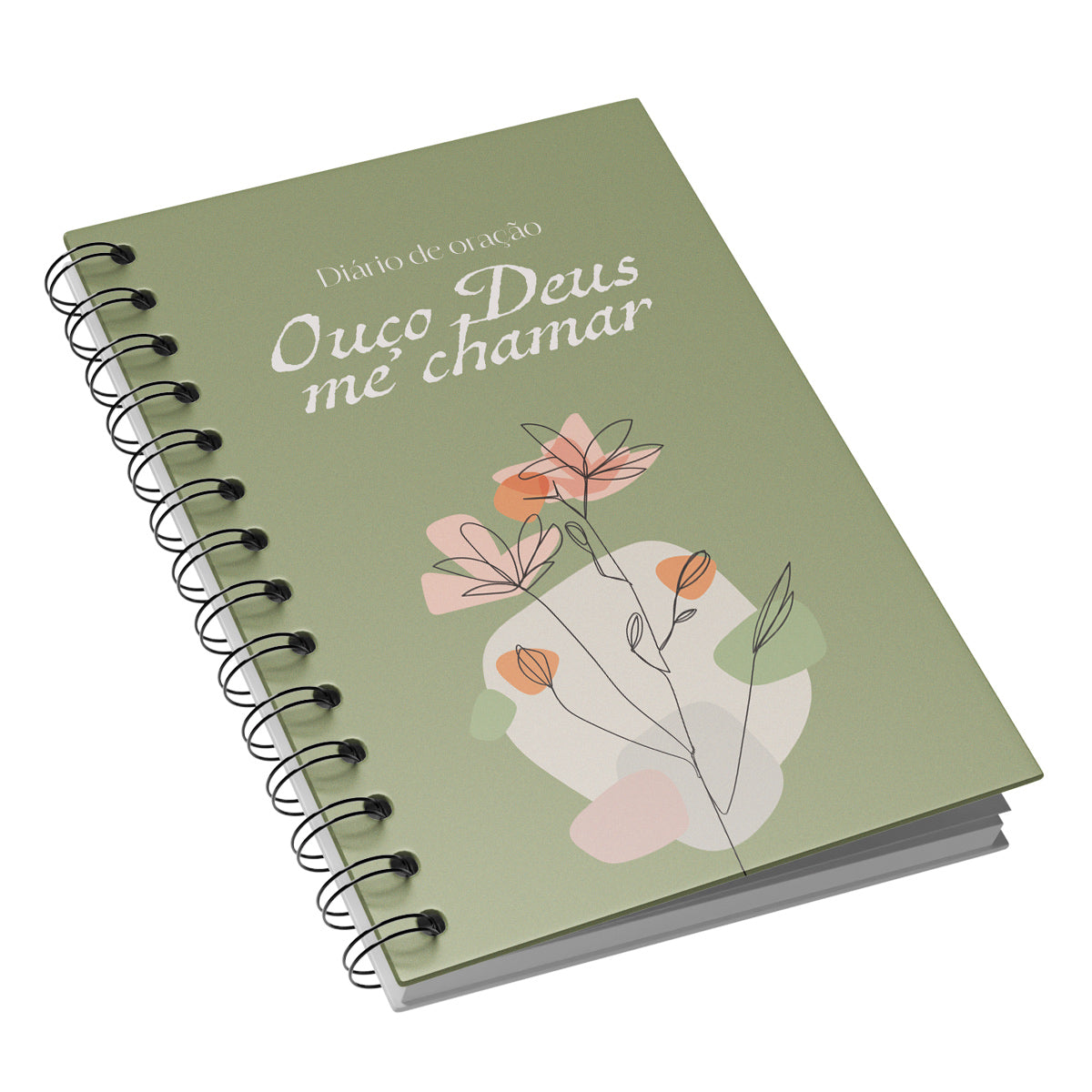 Diário de Oração - Flor Aquarela verde