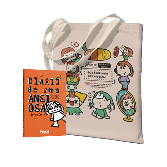 Kit Diário de uma ansiosa | Livro + Ecobag
