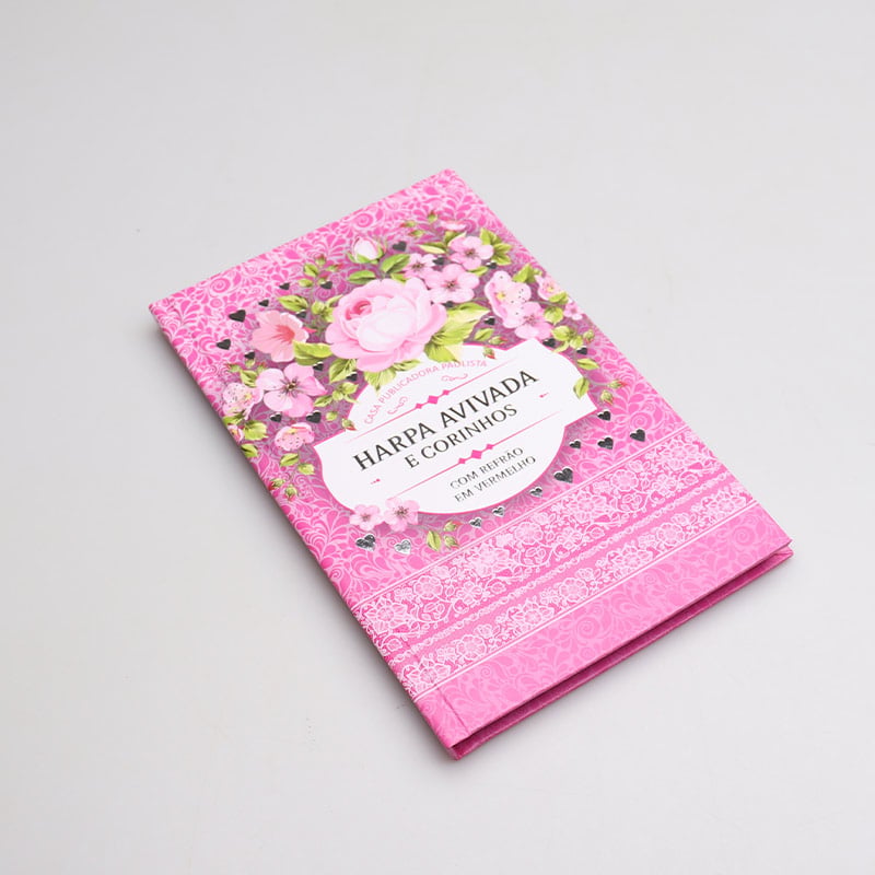 Harpa Avivada e Corinhos | Capa Dura | Letra Hipergigante | Floral Pink