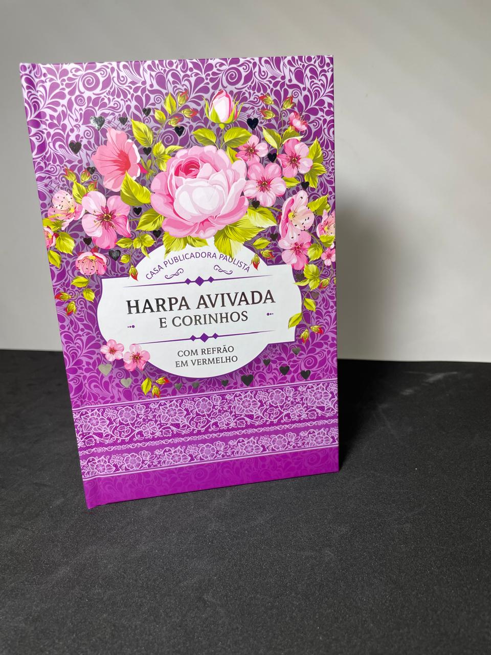 Harpa Avivada e Corinhos | Letra Hiper Gigante | Capa Dura | Floral Lilás
