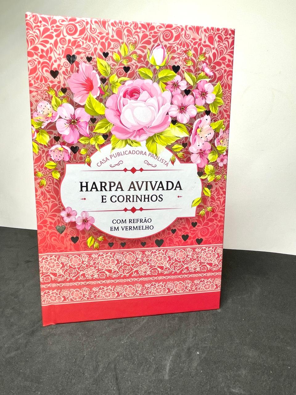 Harpa Avivada e Corinhos | Letra Hiper Gigante | Capa Dura | Floral Rosa
