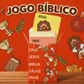 Jogo Bíblico - Cruz, Jesus, Bíblia, Cálice, Peixe - Penkal - 100 cartas