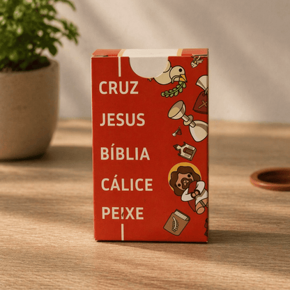 Jogo Bíblico - Cruz, Jesus, Bíblia, Cálice, Peixe - Penkal - 100 cartas
