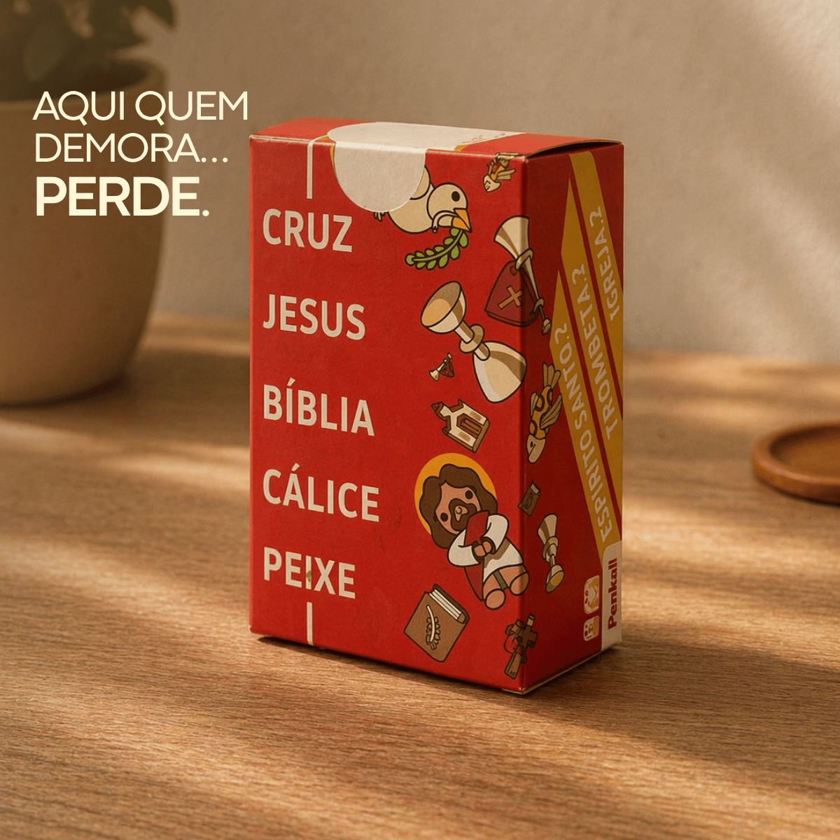 Jogo Bíblico - Cruz, Jesus, Bíblia, Cálice, Peixe - Penkal - 100 cartas