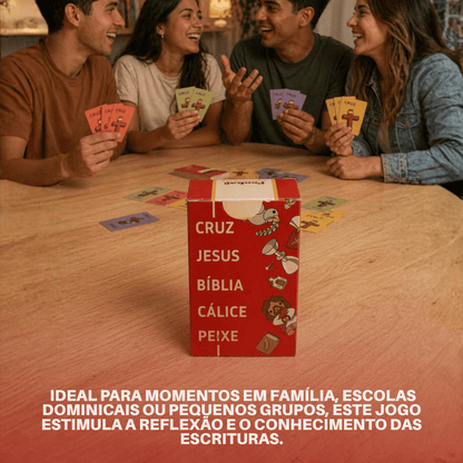 Jogo Bíblico - Cruz, Jesus, Bíblia, Cálice, Peixe - Penkal - 100 cartas
