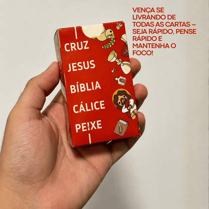 Jogo Bíblico - Cruz, Jesus, Bíblia, Cálice, Peixe - Penkal - 100 cartas