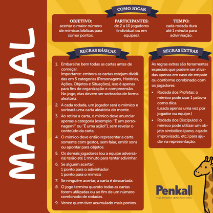 Jogo Bíblico de Cartas | Bíblimimícas - Penkal