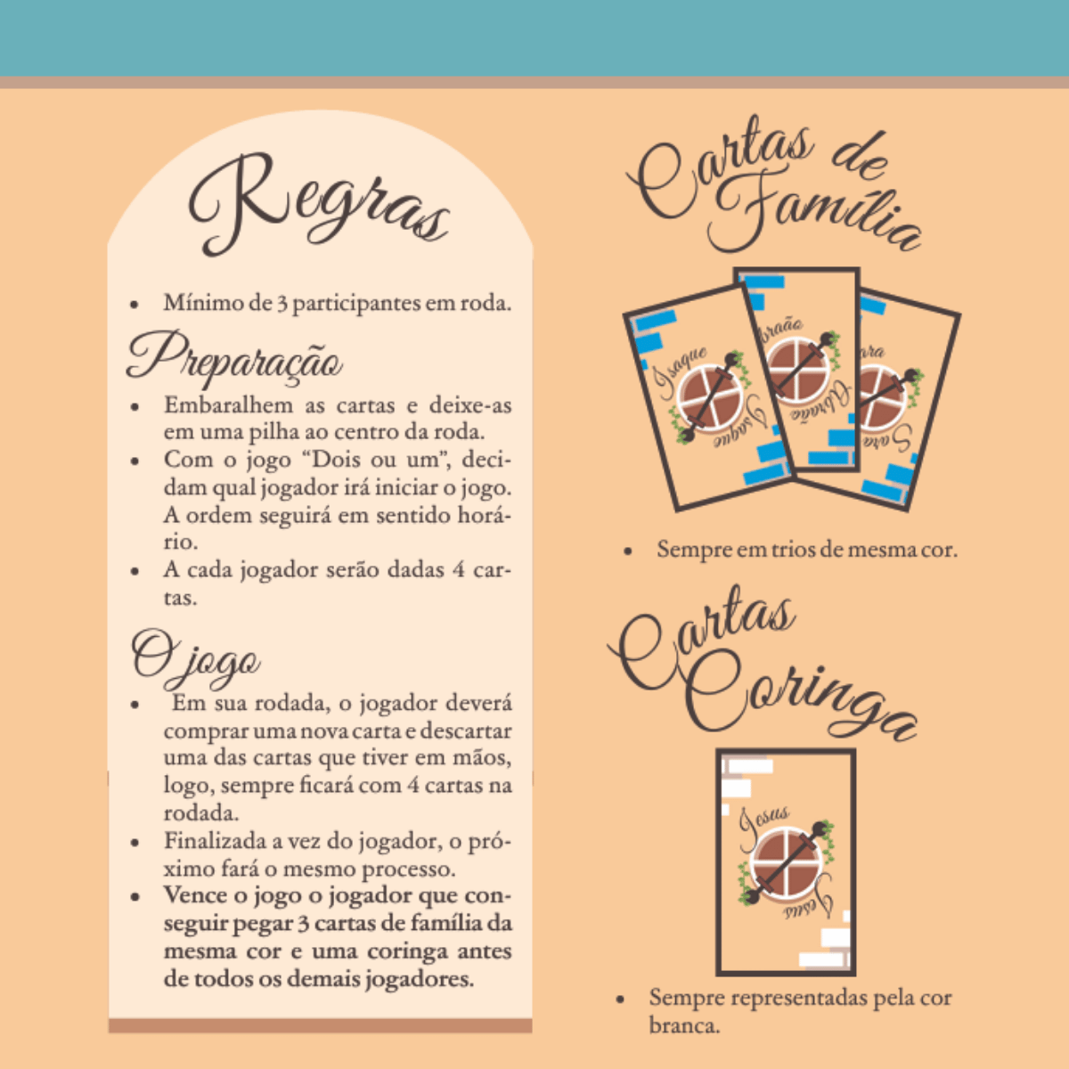 Jogo Bíblico de Cartas | Famílias da Bíblia - Penkal