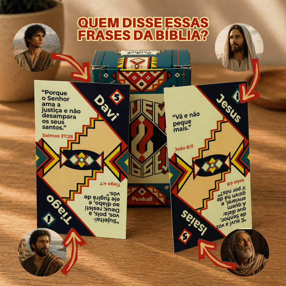 Jogo Bíblico -Quem Disse?  - Penkal - 100 cartas