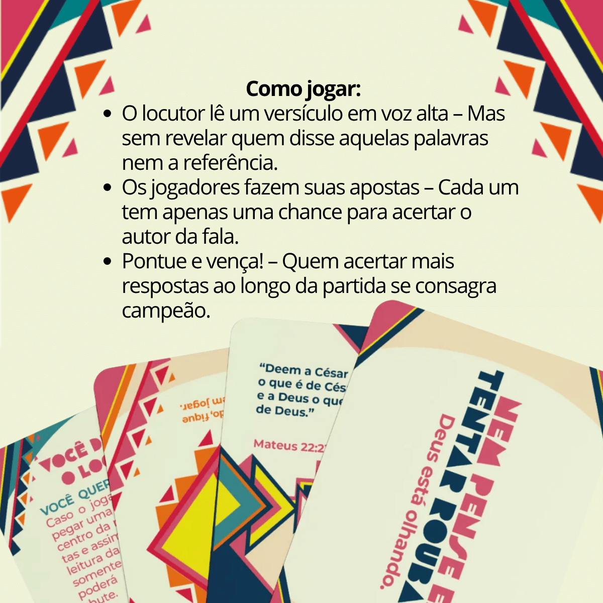 Jogo Bíblico -Quem Disse?  - Penkal - 100 cartas