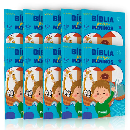 Kit 10 Bíblias Infantil do Menino