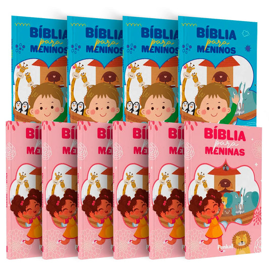 KIt 10 Bíblias Infantil - Meninas e Meninos