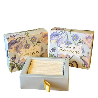 Kit 10 Caixinhas de Promessas | Flores Azul