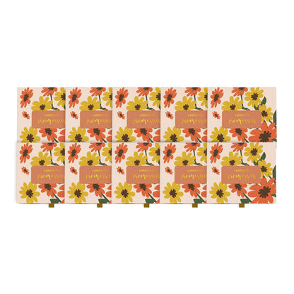 Kit 10 Caixinhas de Promessas | Flores Laranja