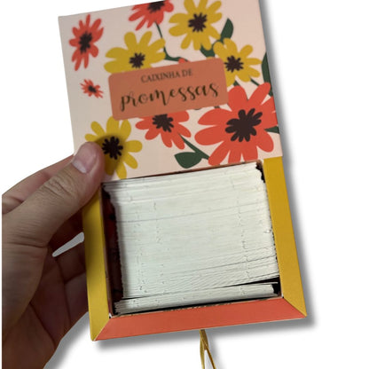 Kit 10 Caixinhas de Promessas | Flores Laranja