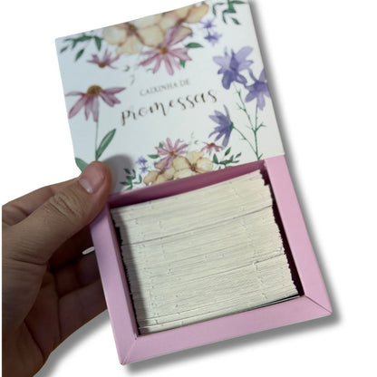Kit 10 Caixinhas de Promessas | Flores Rosa