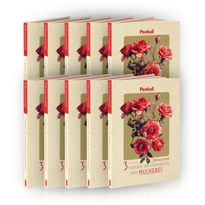 Kit 10 Devocional |  3 Minutos de Sabedoria para Mulheres | Ilusão de Rosas