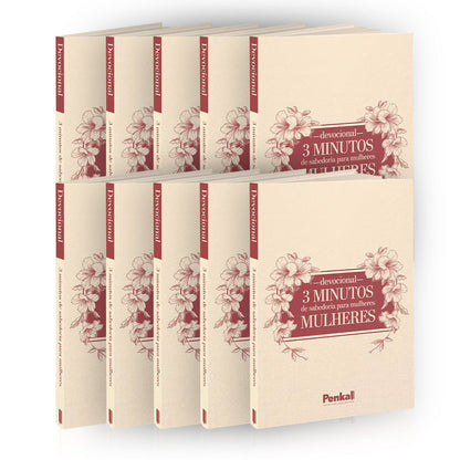 Kit 10 Devocional |  3 Minutos de Sabedoria para Mulheres | Ornamento Flores