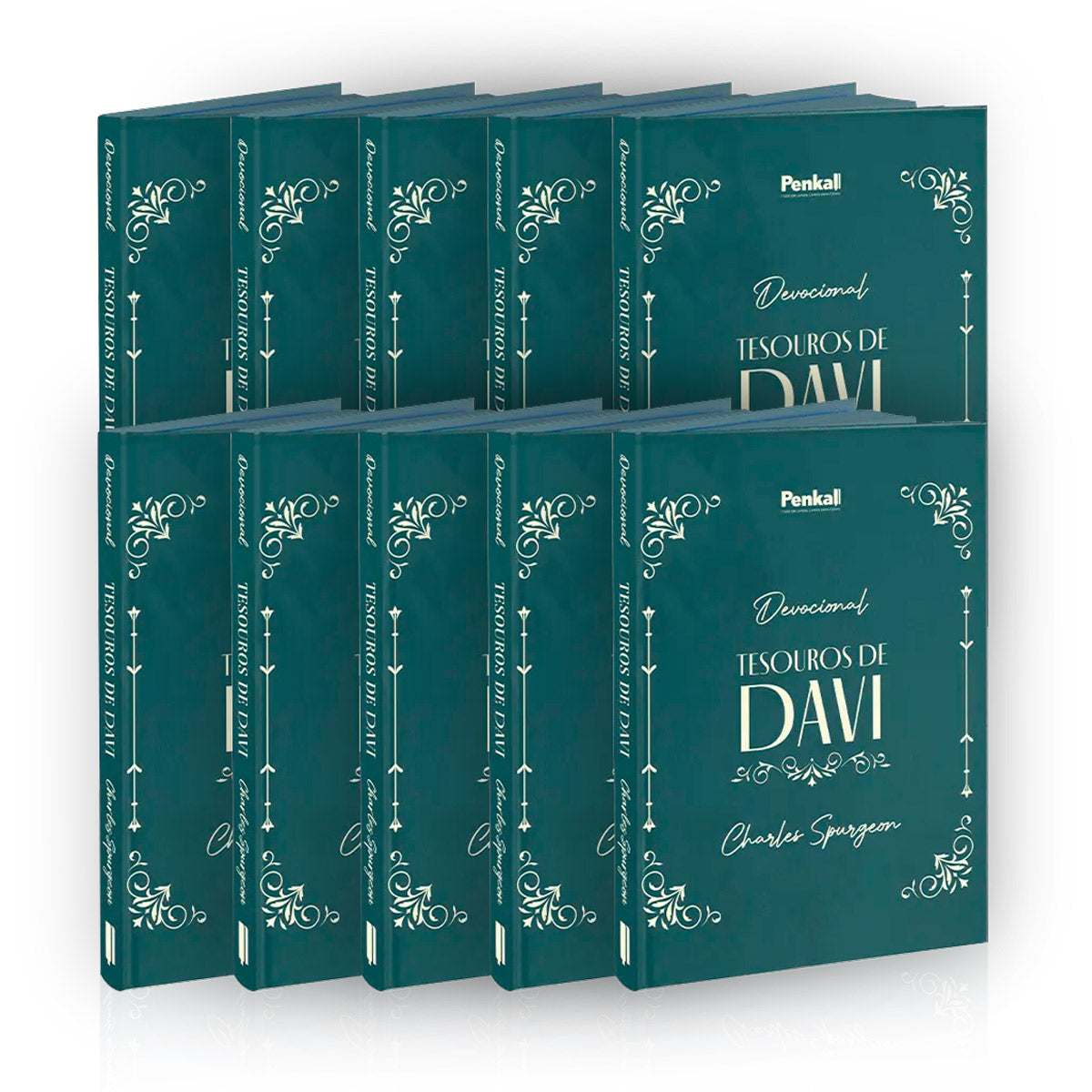 Kit 10 Devocional |  Tesouros De Davi | Ornamento Verde