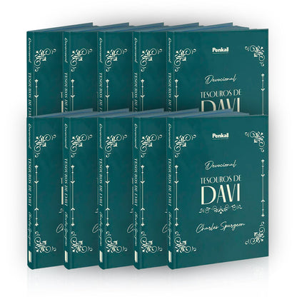 Kit 10 Devocional |  Tesouros De Davi | Ornamento Verde