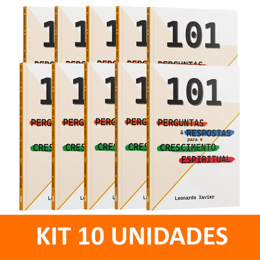 Kit 10 livros - 101 perguntas e respostas para o crescimento espiritual | Leonardo Xavier