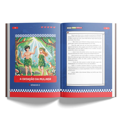 Kit 10 livros - A Bíblia Em Pixel Art | A Bíblia Para Crianças Jovens Gamers