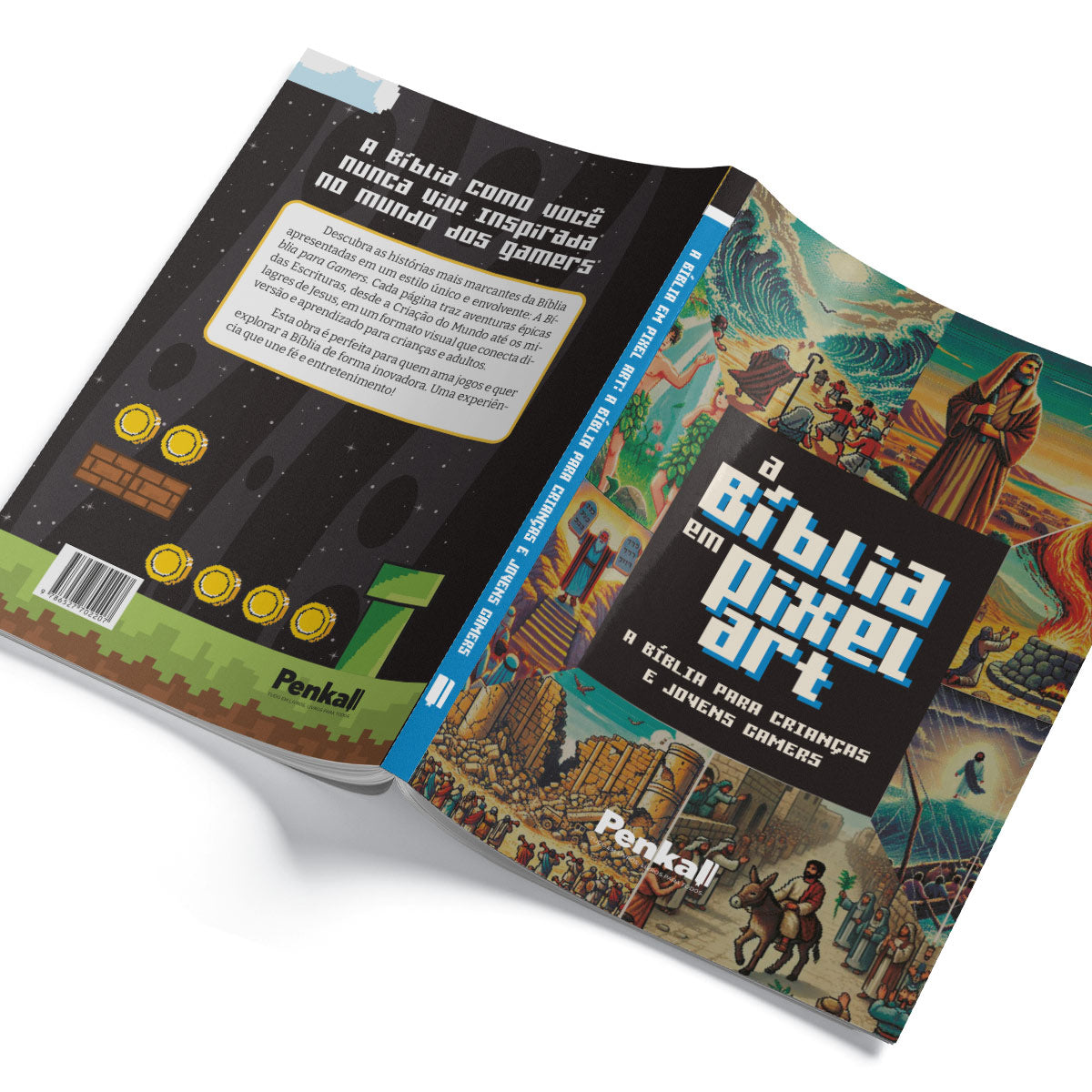 Kit 10 livros - A Bíblia Em Pixel Art | A Bíblia Para Crianças Jovens Gamers