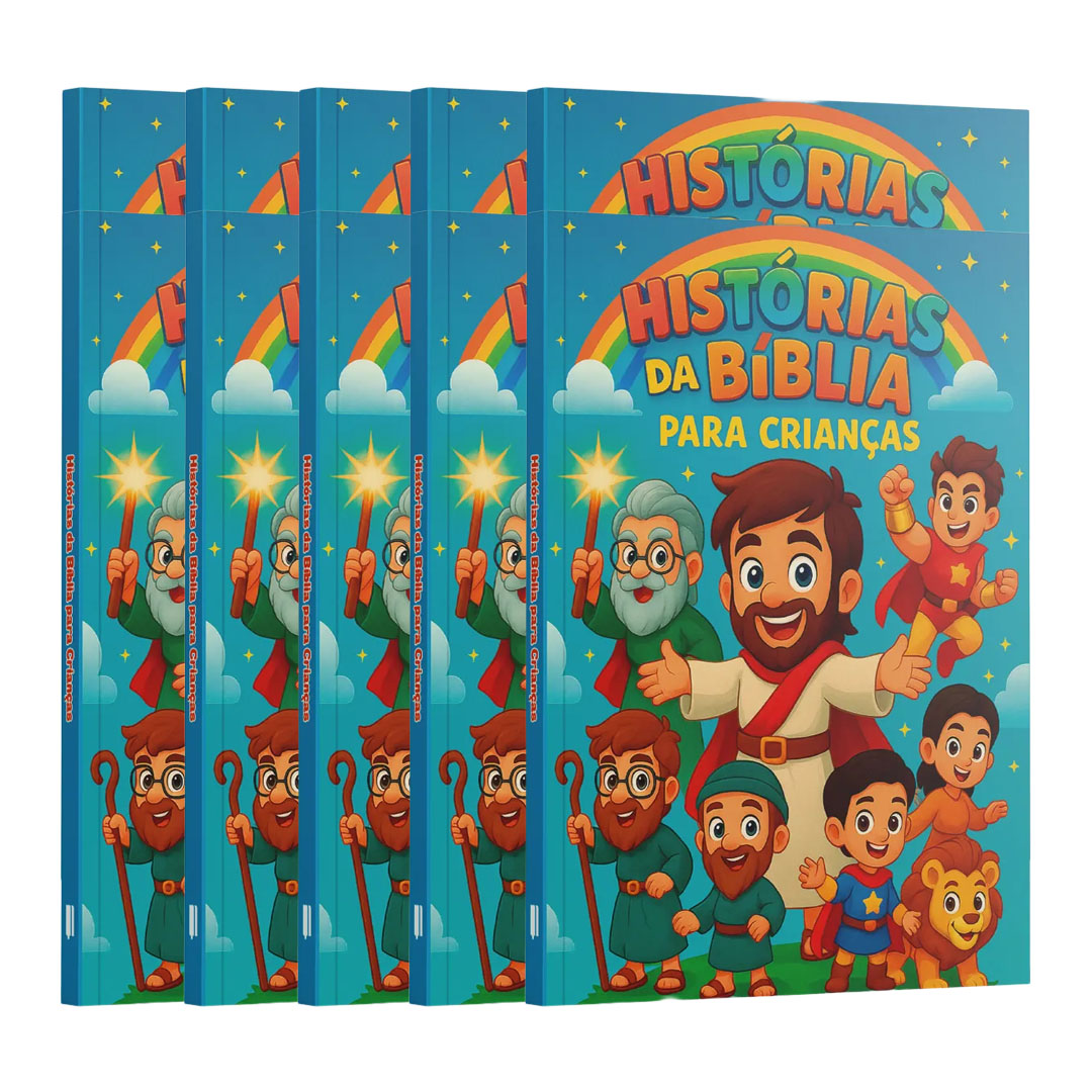 Kit 10 Livros | Bíblia Infantil - Aventuras de Fé e Coragem