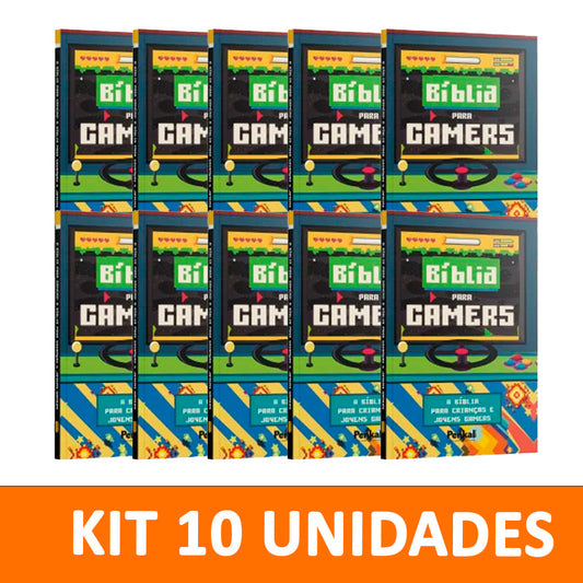 Kit 10 livros - Bíblia para Gamers | A Bíblia para Crianças Jovens Gamers