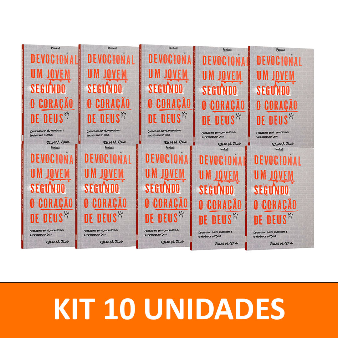 Kit 10 livros - Devocional Um Jovem Segundo o Coração de Deus: Crescendo em Fé, Propósito e Intimidade em Deus