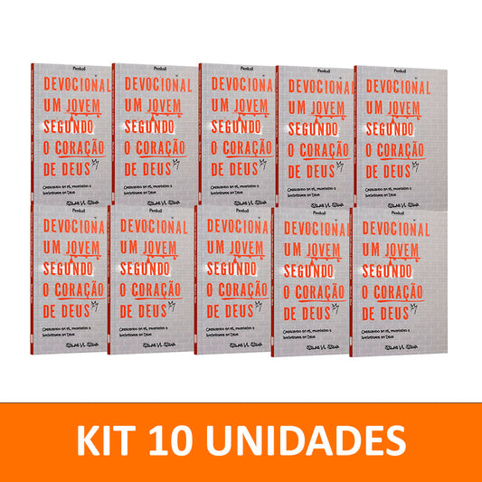 Kit 10 livros - Devocional Um Jovem Segundo o Coração de Deus: Crescendo em Fé, Propósito e Intimidade em Deus