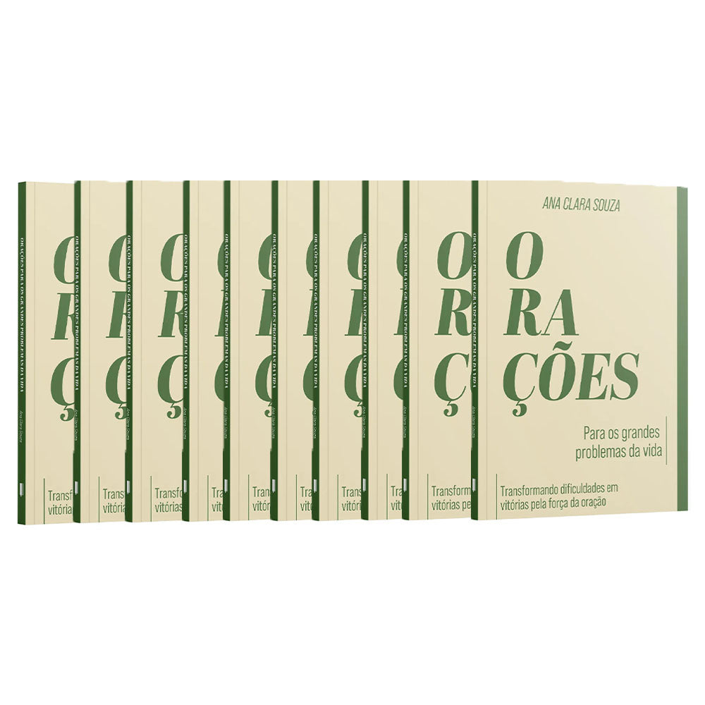 Kit 10 livros - Transformando Dificuldades em Vitórias pela Força da Oração - Ana Clara Souza