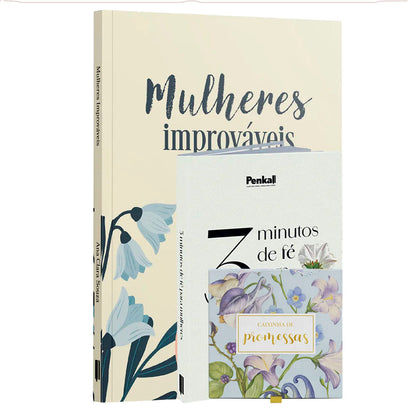 Kit 2 Livros + Caixinha de Promessas | Promessas que Fortalecem o Coração