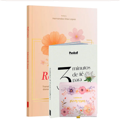 Kit 2 Livros + Caixinha de Promessas | Reflorescendo Pela Fé