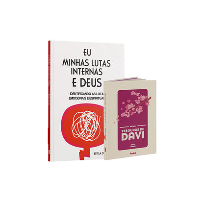 Kit 2 Livros -  Devocional com Deus Pai - Eu, Minhas Lutas Internas e Deus + Tesouros De Davi | Sakura