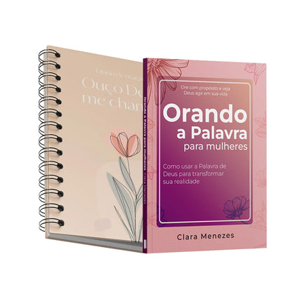 Kit 2 Livros - Ela Ora, Ela Vence | Diário de Oração - Bege + Orando a Palavra para Mulheres