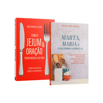 Kit 2 Livros - Jejum e Oração Para Um Equilíbrio Espiritual