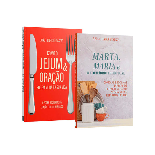 Kit 2 Livros - Jejum e Oração Para Um Equilíbrio Espiritual
