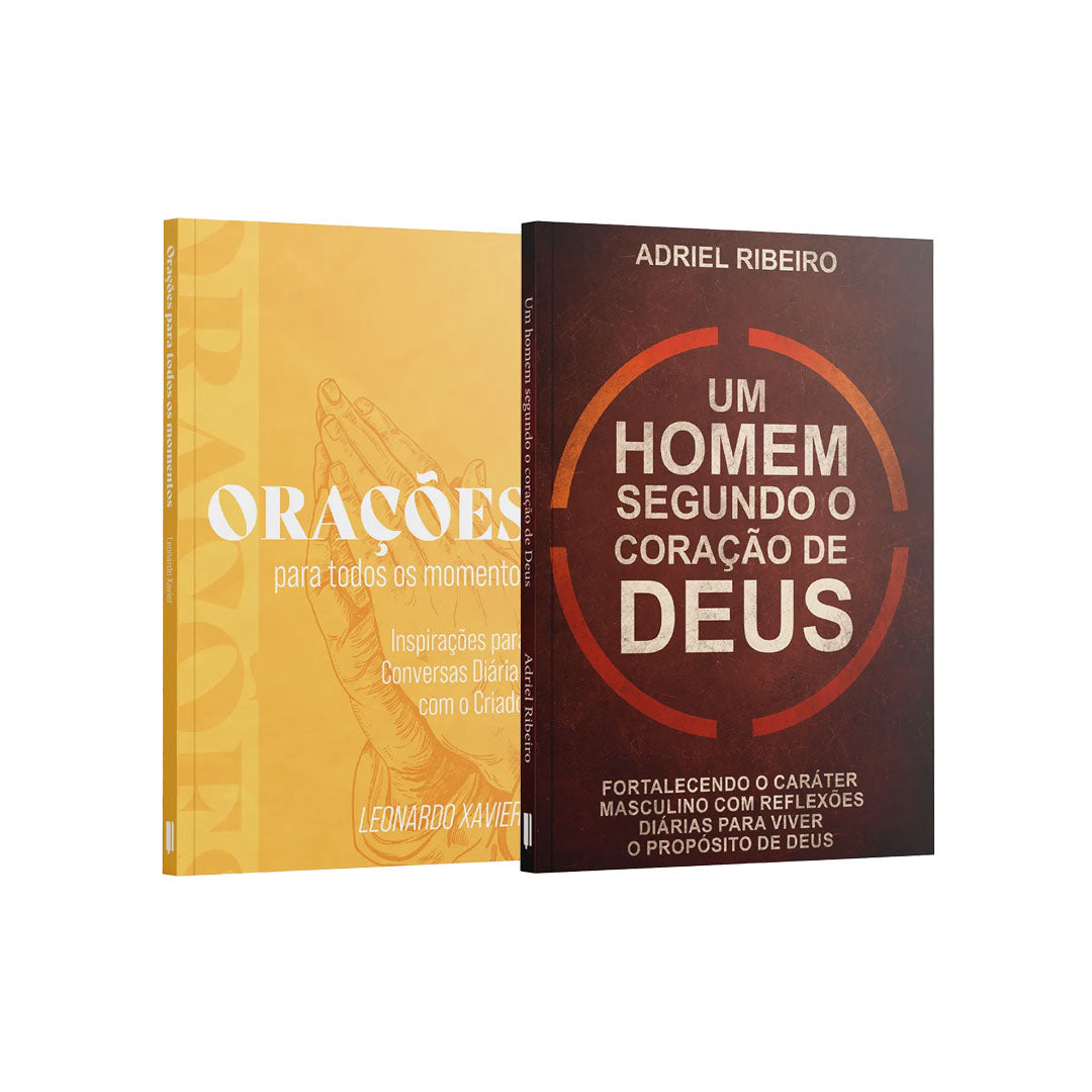 Kit 2 Livros - Oração e Vida - Orações Para Todos os Momentos + Devocional: Um Homem Segundo o Coração de Deus