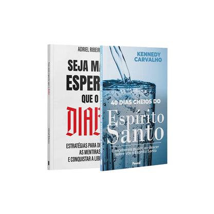 Kit 2 Livros - Vitoria e Sabedoria Divina - 40 Dias Cheios do Espírito Santo + Seja Mais Esperto que o Diabo