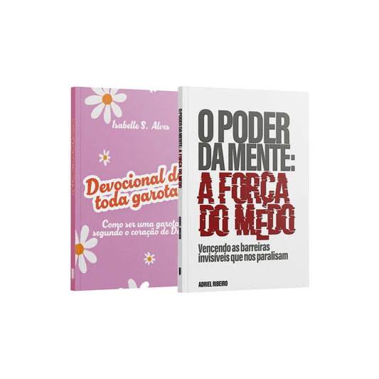 Kit 2 Livros -  Vivendo Sem Medo - O Poder da Mente: A Força do Medo + Devocional de Toda Garota Rosa Claro