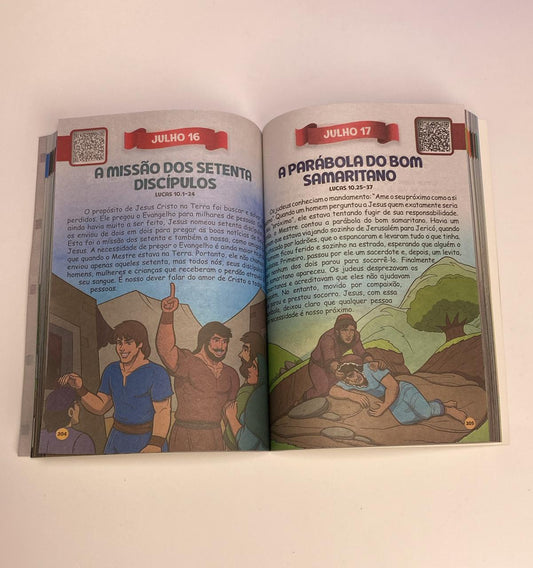 Kit 30 Livros - 365 Histórias Bíblicas | Ilustrada e Narradas