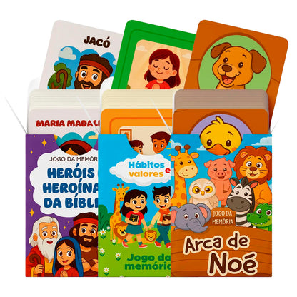 Kit 3 Jogos | Jogos da Memória Bíblico.