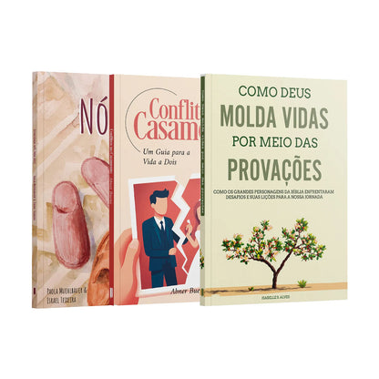 Kit 3 Livros - Casamento em Deus | Conflitos no Casamento + Devocional Nós Para Deus + Como Deus Molda vidas