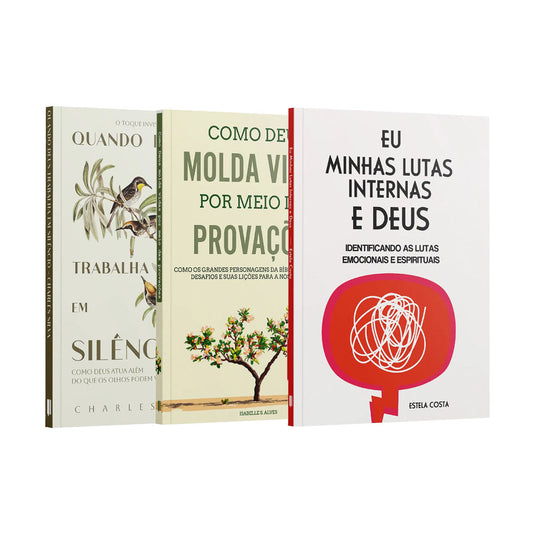 Kit 3 Livros - Cura Interior | Eu, Minhas Lutas Internas e Deus +Como Deus Molda Vidas + Quando Deus Trabalha em Silênc