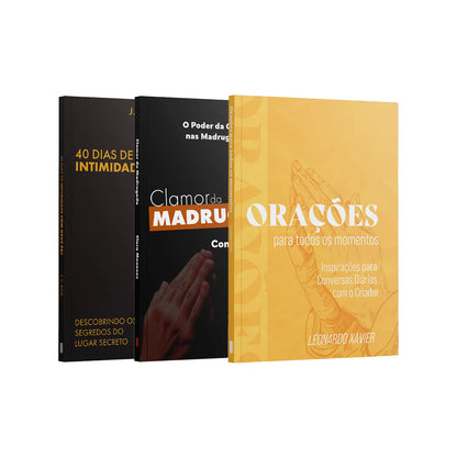 Kit 3 Livros -Poder e Intimidade com Deus | 40 Dias de Intimidade com Deus Pai + Clamor da Madrugada + Oração para tods