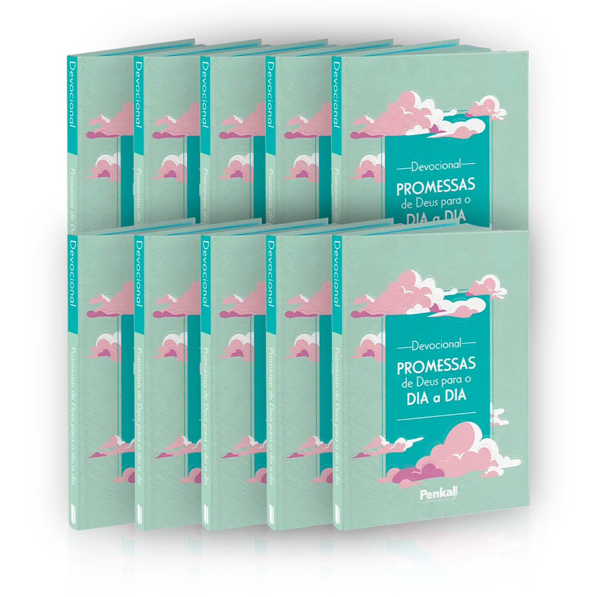 Kit 50 Devocional |  Promessas de Deus Para o Dia a Dia | Nuvens Esverdeadas