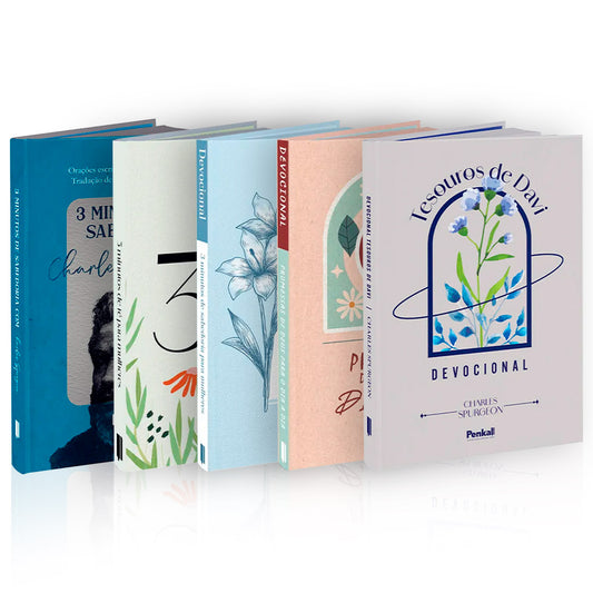 Kit 5 Devocionais - Tesouros de Davi: Meditações Diárias